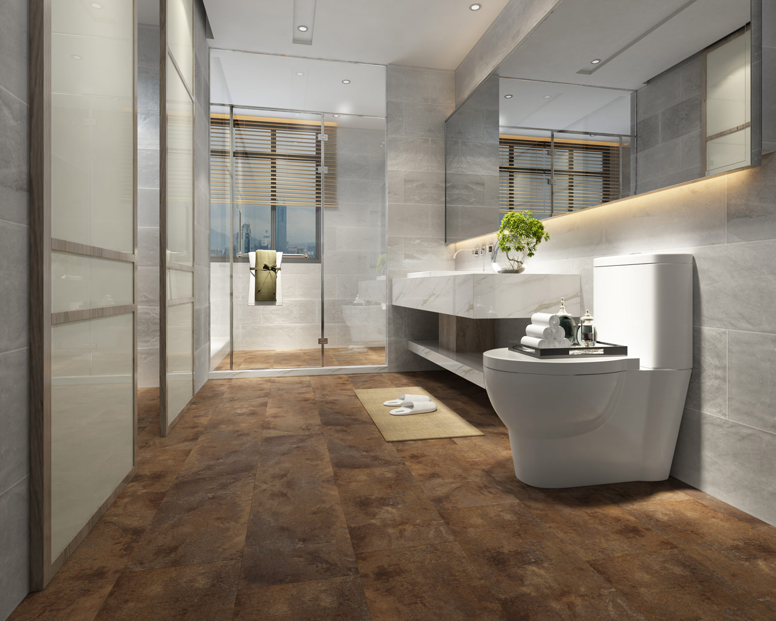 Clickloc Tile Carrara Slate Bronze Flooring Titan Panels