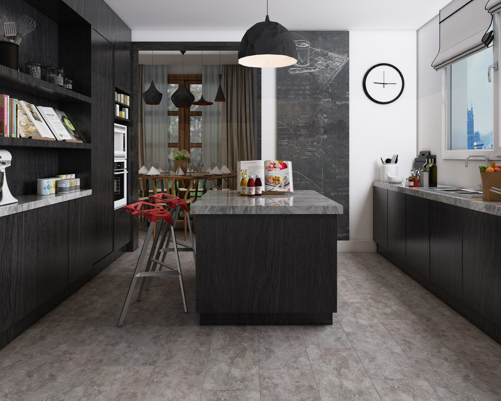 Clickloc Tile Carrara Slate Grey Flooring Titan Panels