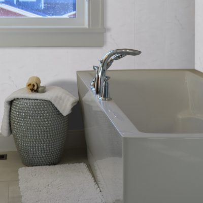 Milano Grey Bathtub Basket