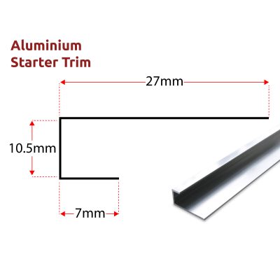 Aluminium Starter Trim End Cap Panel Trim