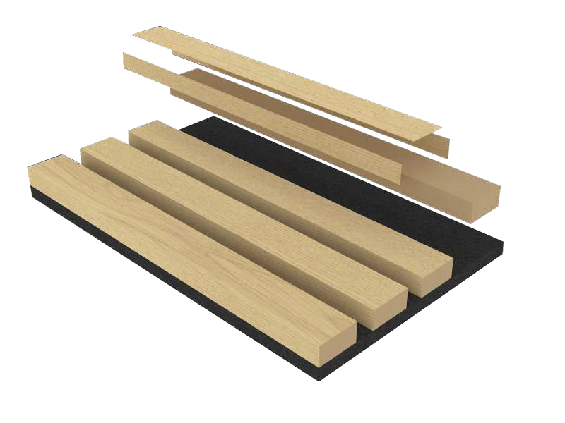 Acoustic Slat Wall Cross Section